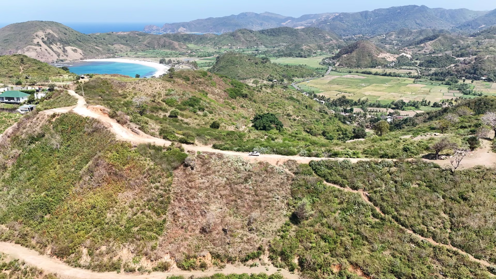 Aerial drone view of the project site