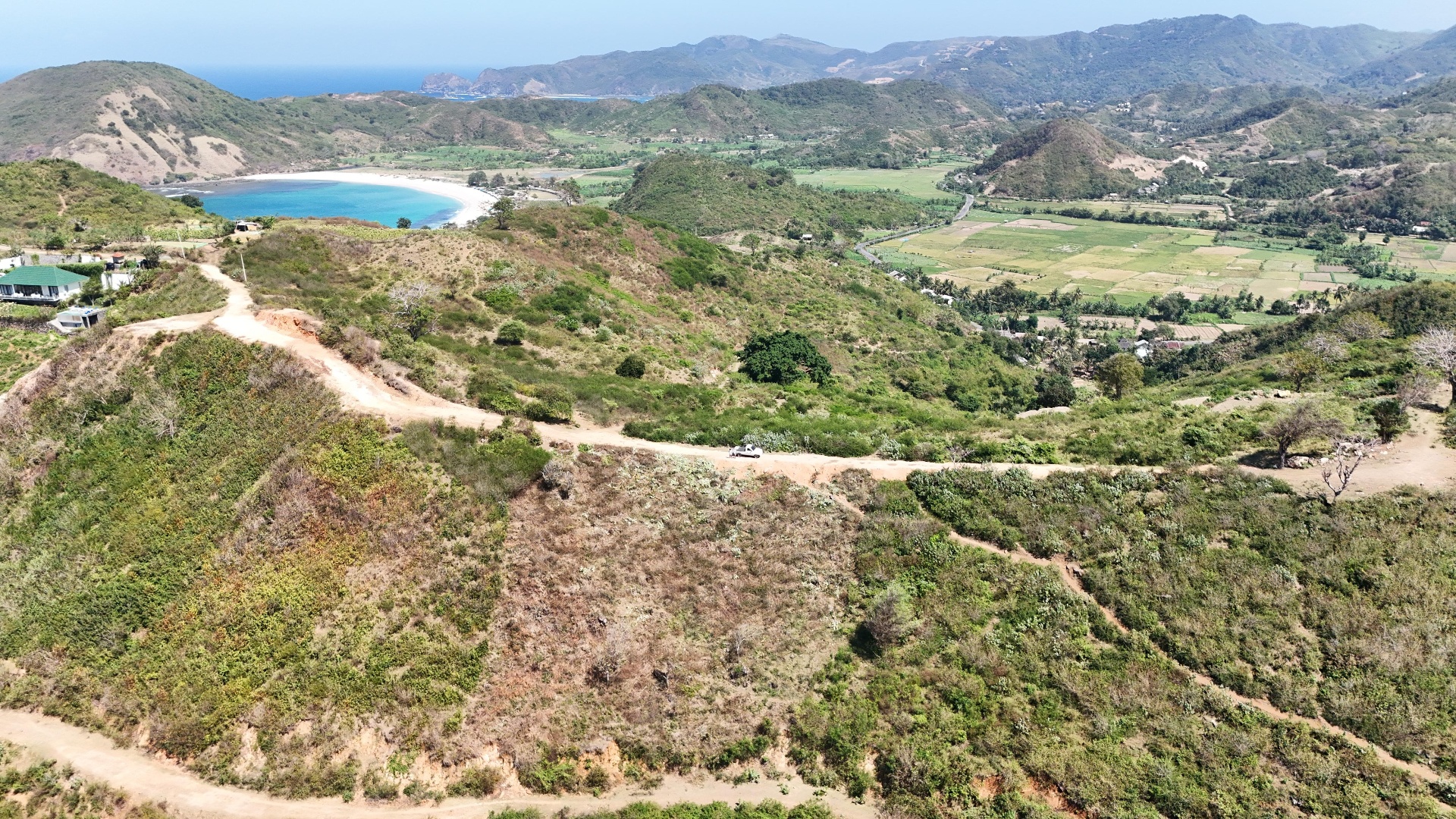 South Lombok aerial coastline